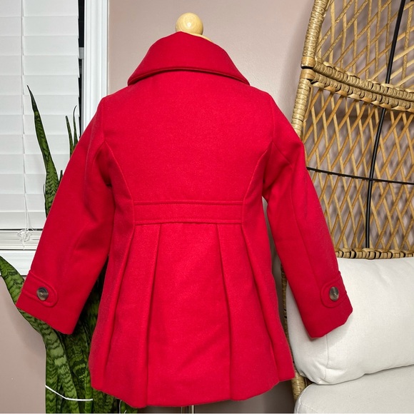 Red old navy girl pea coat - Picture 4 of 7